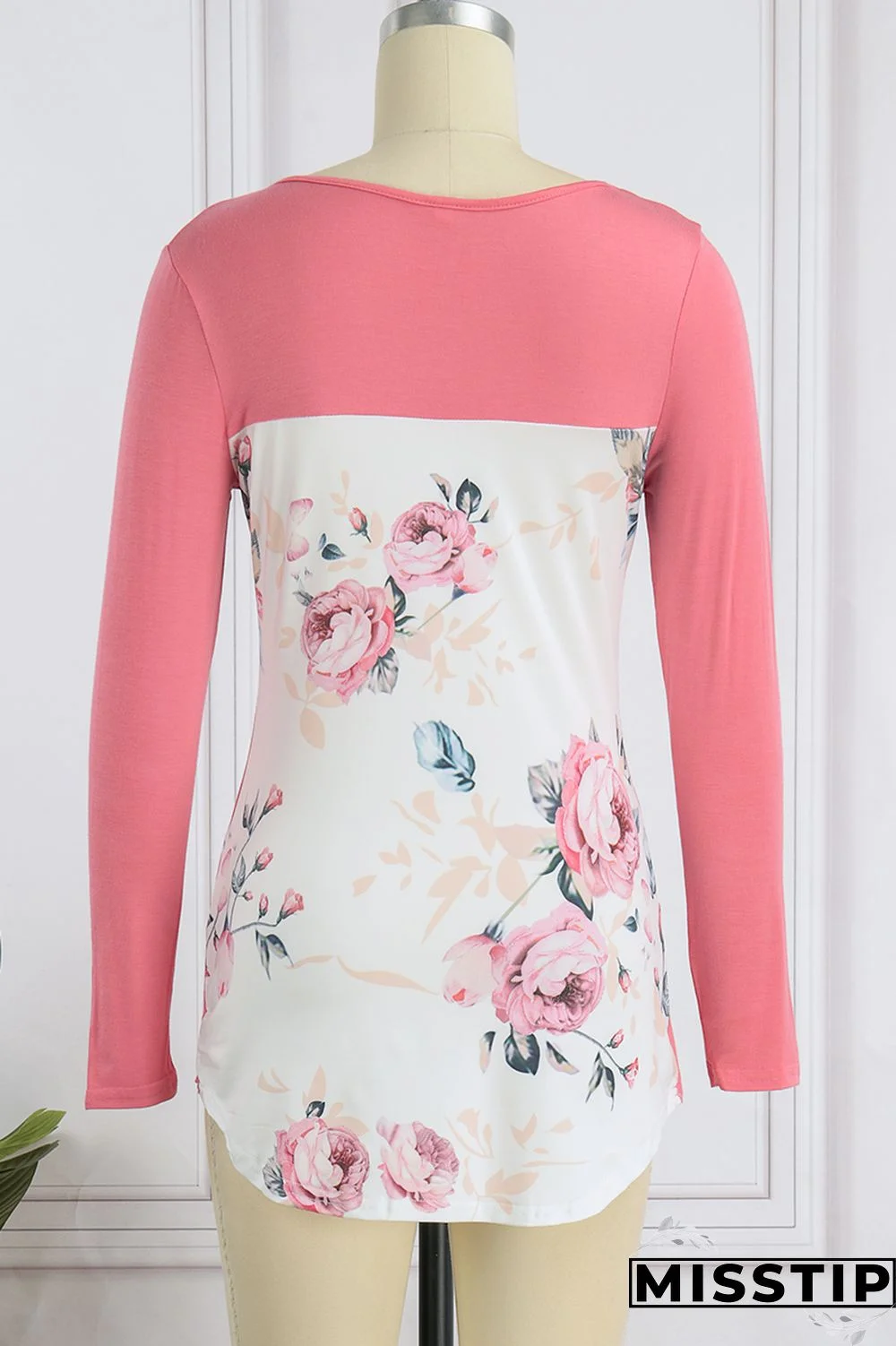 Grass Green Casual Print Patchwork Tops