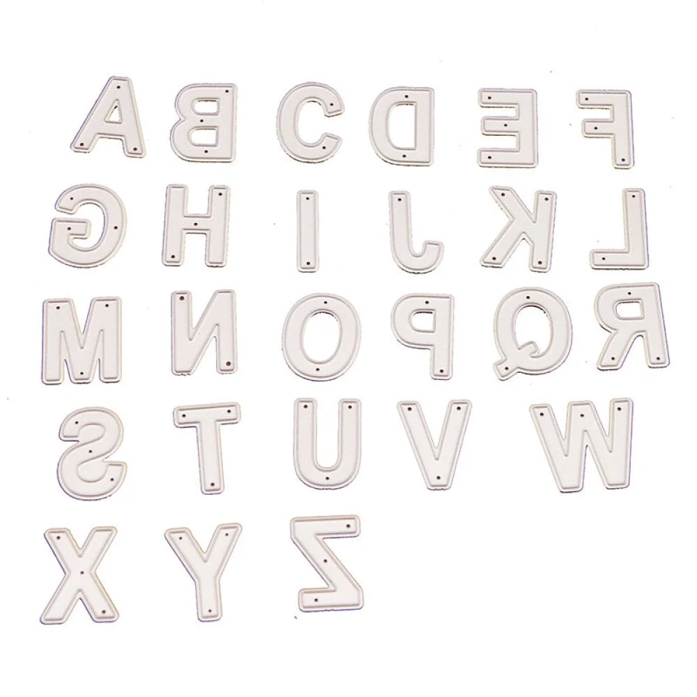 Metal DIY Scrapbooking Photo Alphabet Letter Die Cutting Dies Decoration Embossing Craft Card Template 26 Pcs/set