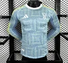 Player Version 2025-2026 Juventus Away Blue Long Sleeve Shirt