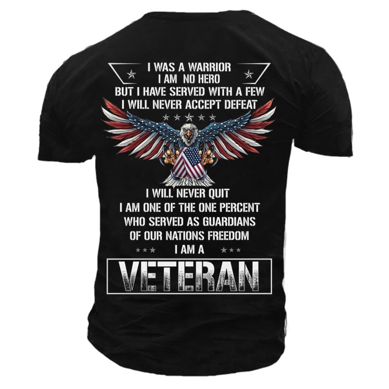 I Was A Warrior I Am No Hero Men's Cotton T-Shirt-Compassnice®