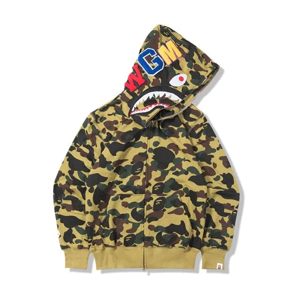 JESSIC Camouflage Classic Sweater Thin Zipper Hoodie Couple Sweater Zip Hoodie Women Jacket Coat 2021 New