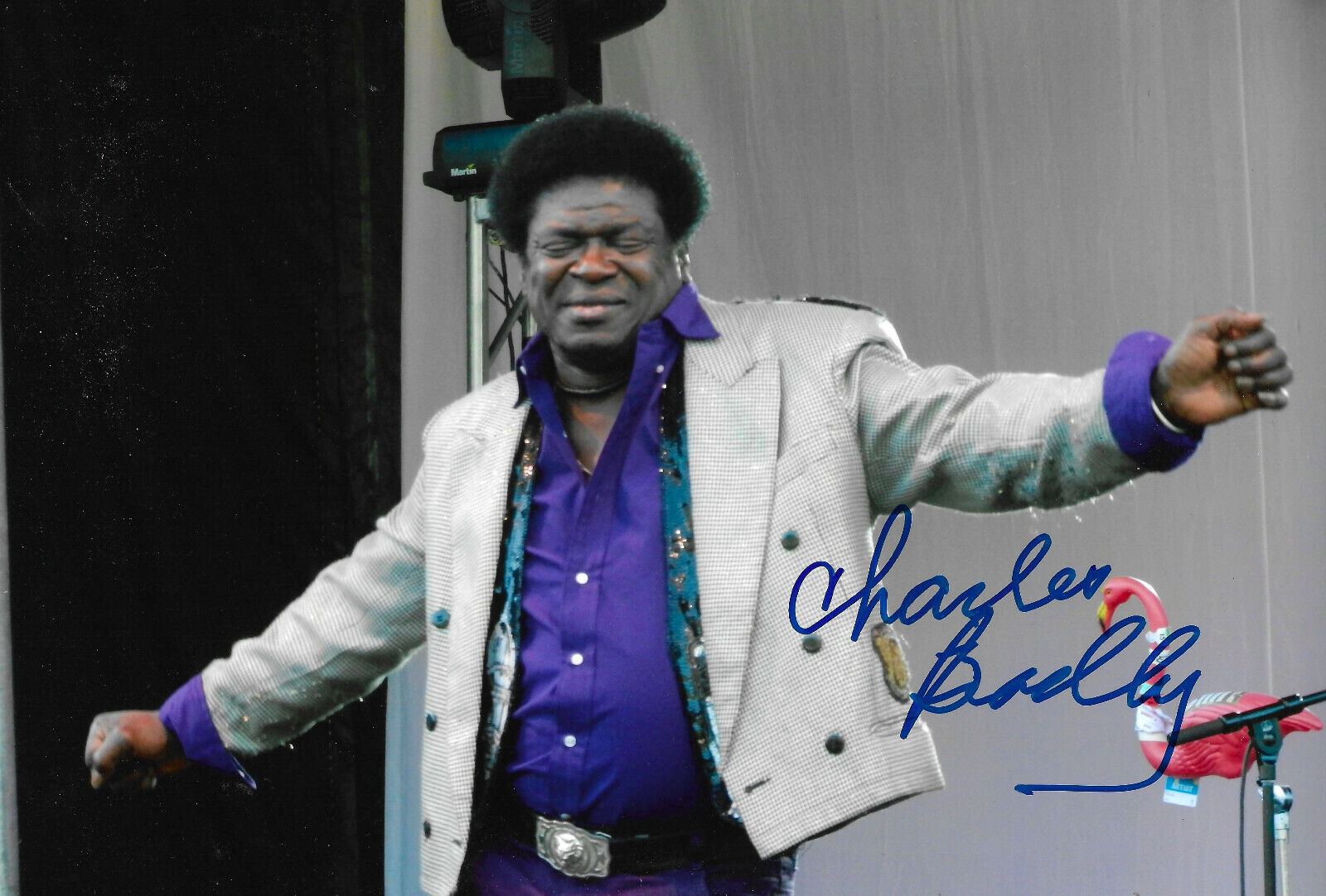 Charles Bradley signed 8x12 inch Photo Poster painting autograph