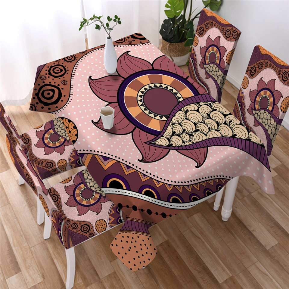

Ethnic Flower - Tablecloth Without Chair Cover, 140*210cm, 501 Original