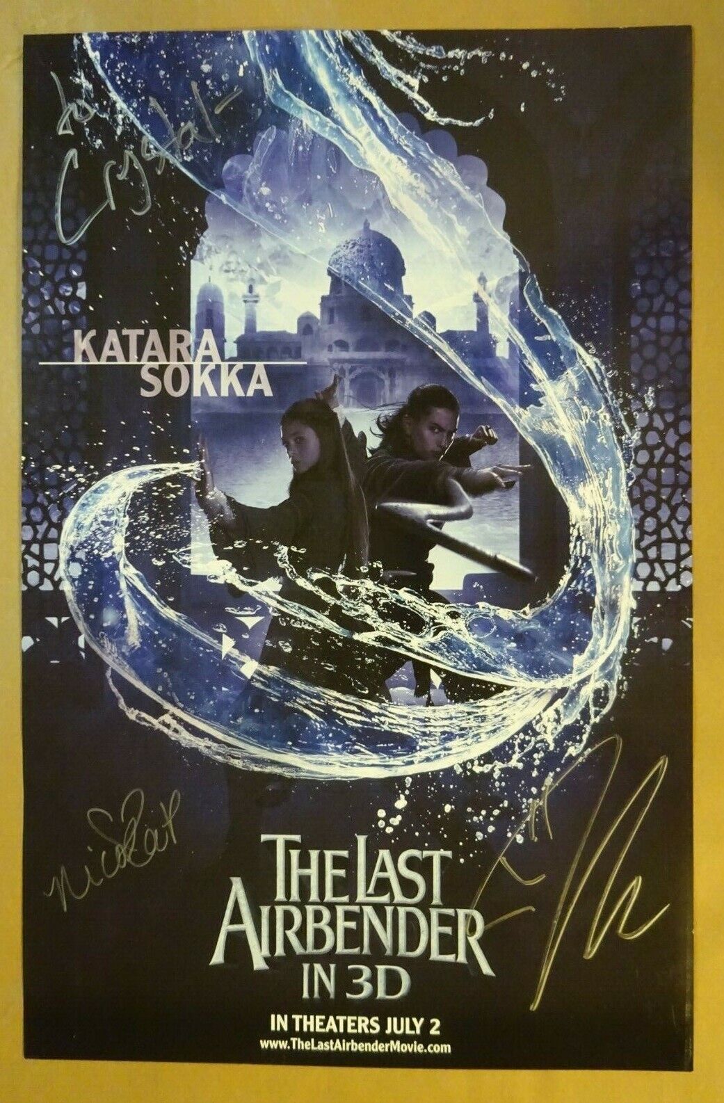 Signed JACKSON RATHBONE & NICOLA PELTZ - THE LAST AIRBENDER 11x17 Personalized