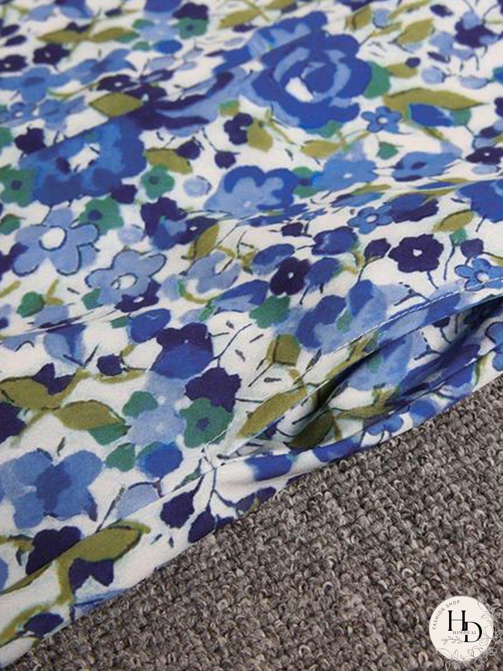 Put Your Records On Floral Print Dress P14325