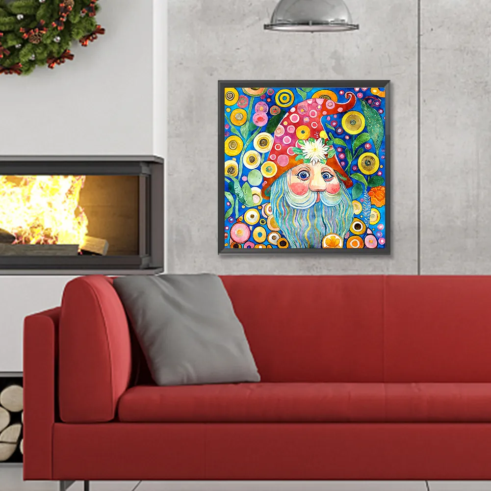 Diamond Painting - Full Round Drill - Garden Gnome(Canvas|30*30cm)