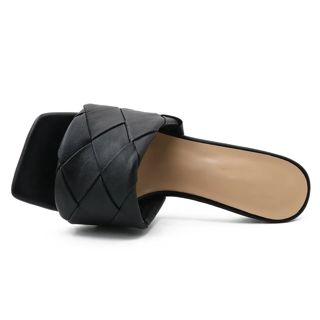 90mm Women's Square Open Toe Sandals Stiletto Heeled Women Sandals-vocosishoes