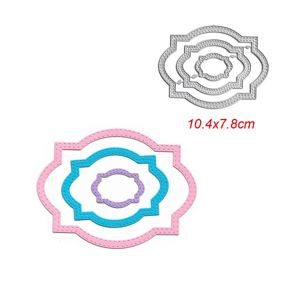 Square Star Heart Rectangle Circle Dies Frame Metal Cutting Die For DIY Scrapbooking Paper Cards Die Cuts Photo Album Making