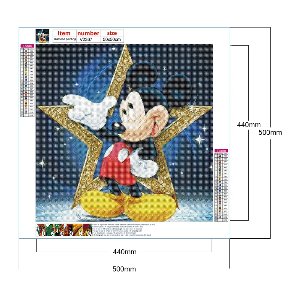 Full Round Diamond Painting 50*50cm - Mickey