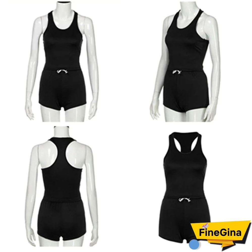 New Women Slim Loose Outfits Crop Top Short Sorts Drawstring Pants Casual Running Jumpsuits Yoga Rompers