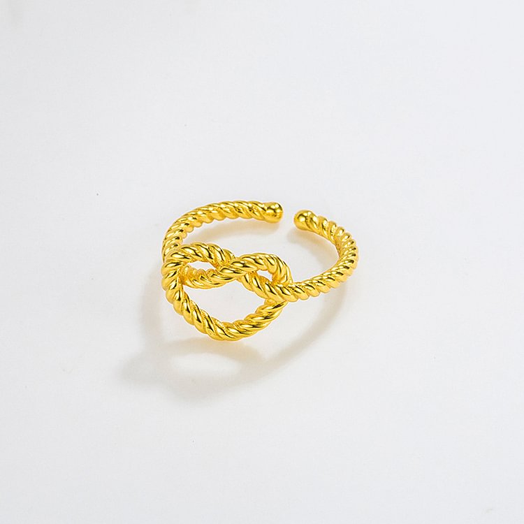 Dainty Gold Twist Knot Ring