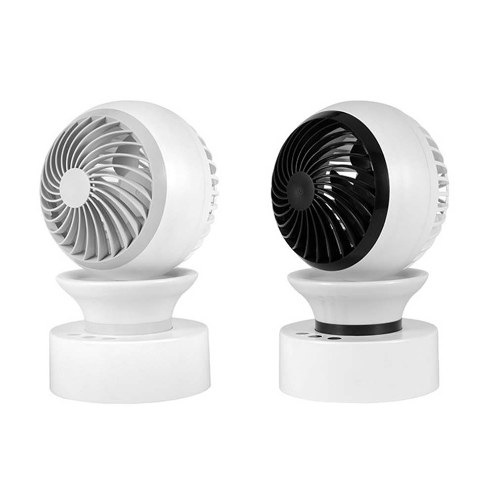 

Rotatable Mist Spray Summer Personal Desktop Table Fan with LED Night Light, Black, 501 Original