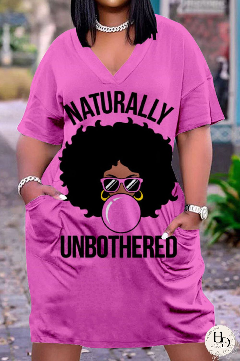 Shallow Yellow Fashion Casual Print Basic V Neck Short Sleeve Dress