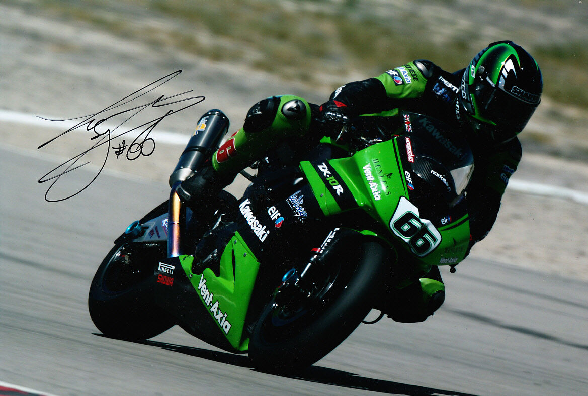 Tom Sykes Signed Kawasaki Photo Poster painting 12x8 1.