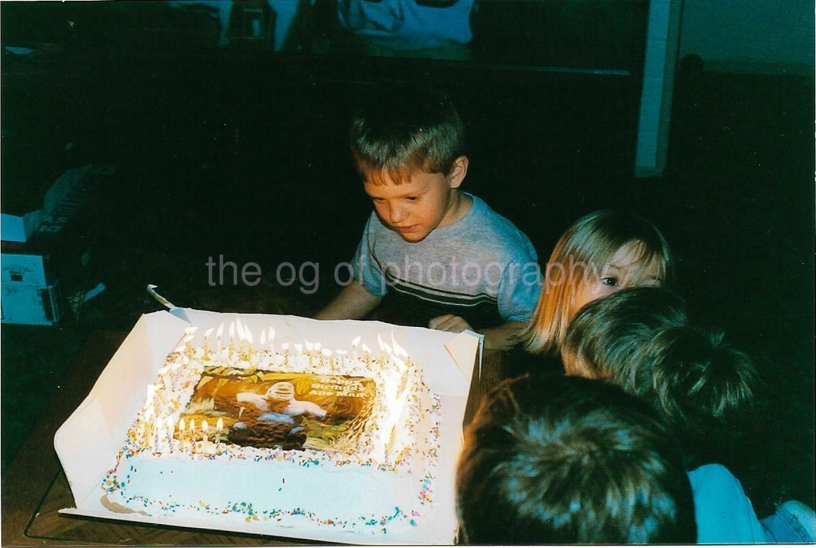 APE MAN CAKE Children FOUND Photo Poster painting ColorOriginal Snapshot 911 14