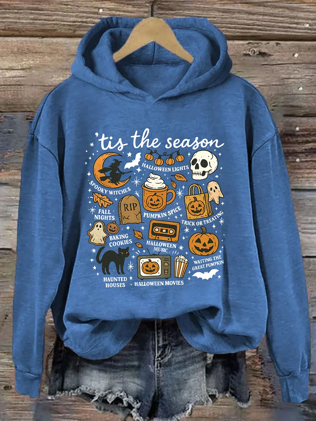 Halloween Fall Ghost Boho Hoodie