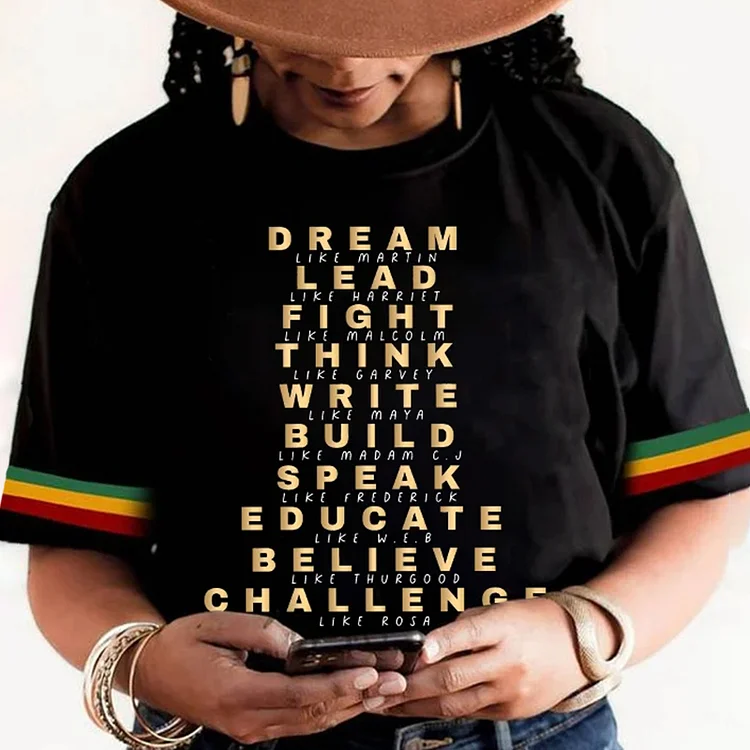 VChics Women'S Black History Month Print T-Shirt