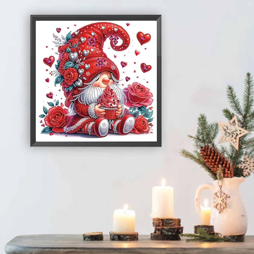 Diamond Painting - Partial Special Shaped Drill - Love Gnome(Canvas|30*30cm)