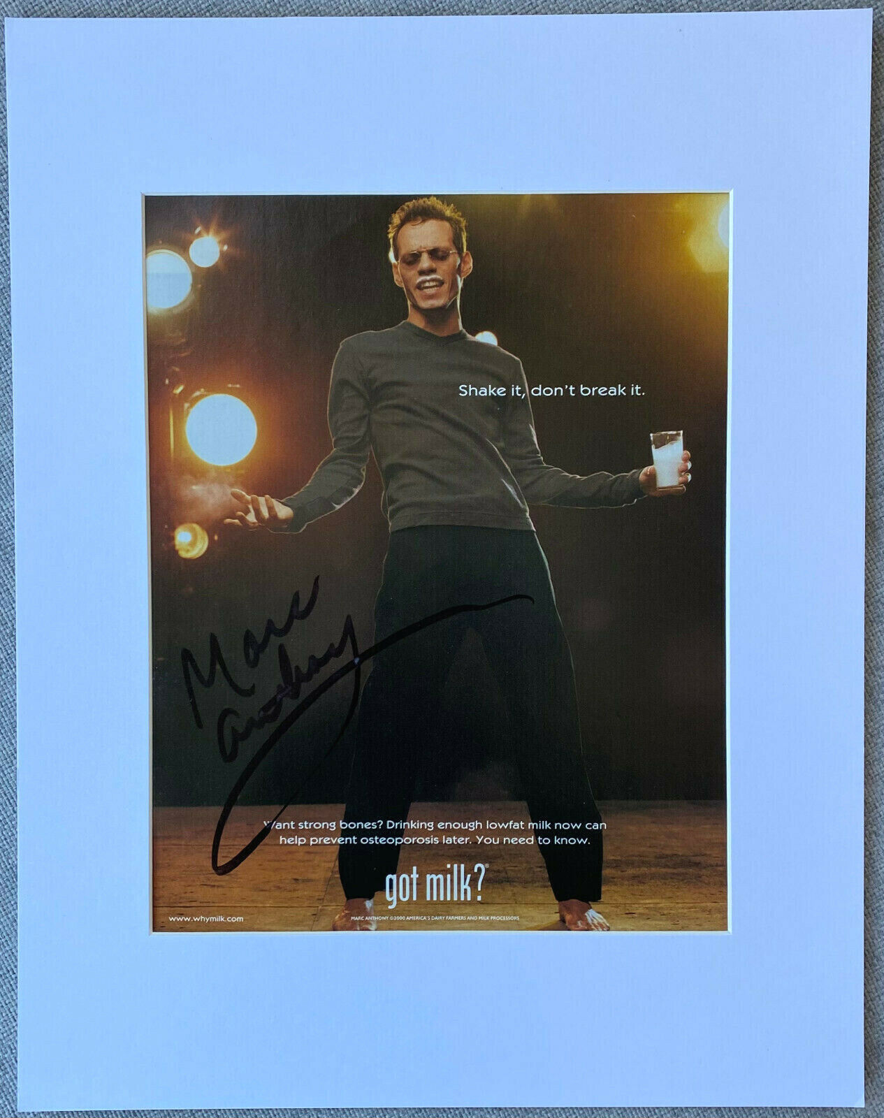 Singer Marc Anthony Signed GOT MILK? Autograph Photo Poster painting Display - Jennifer Lopez