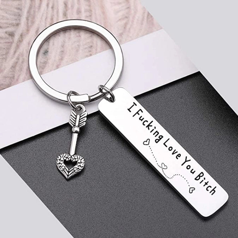 1 Piece Minimalist Letter Stainless Steel Plating Unisex Bag Pendant Keychain