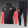 2025/2026 Bayern Munich Half-Pull Training Suit Black Football Shirt 1:1 Thai Quality Set