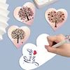 6pcs DIY Heart Tree Special Shape Diamond Painting Greeting Card Kit