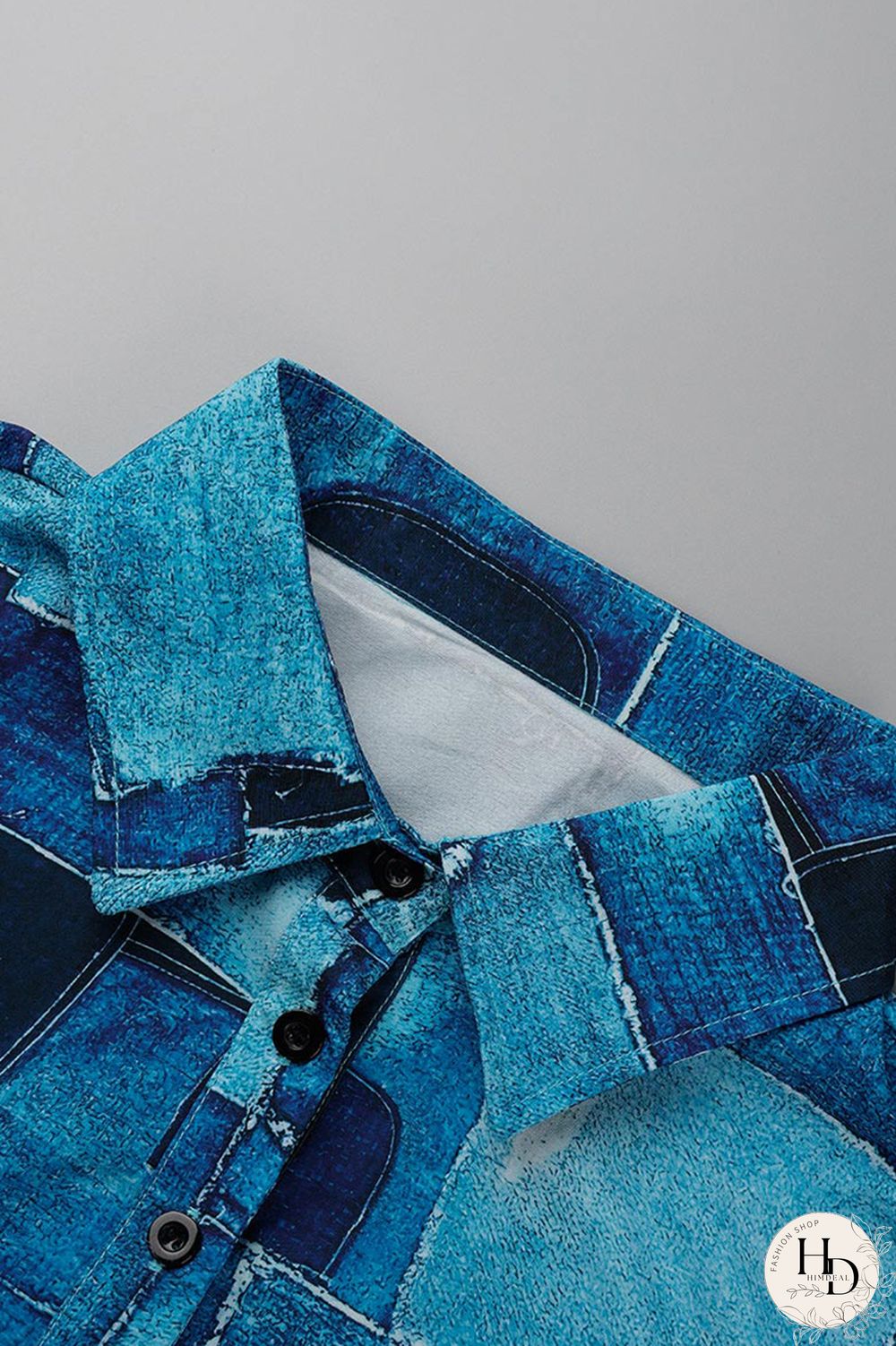 Camouflage Fashion Casual Print Patchwork Turndown Collar Shirt Dress