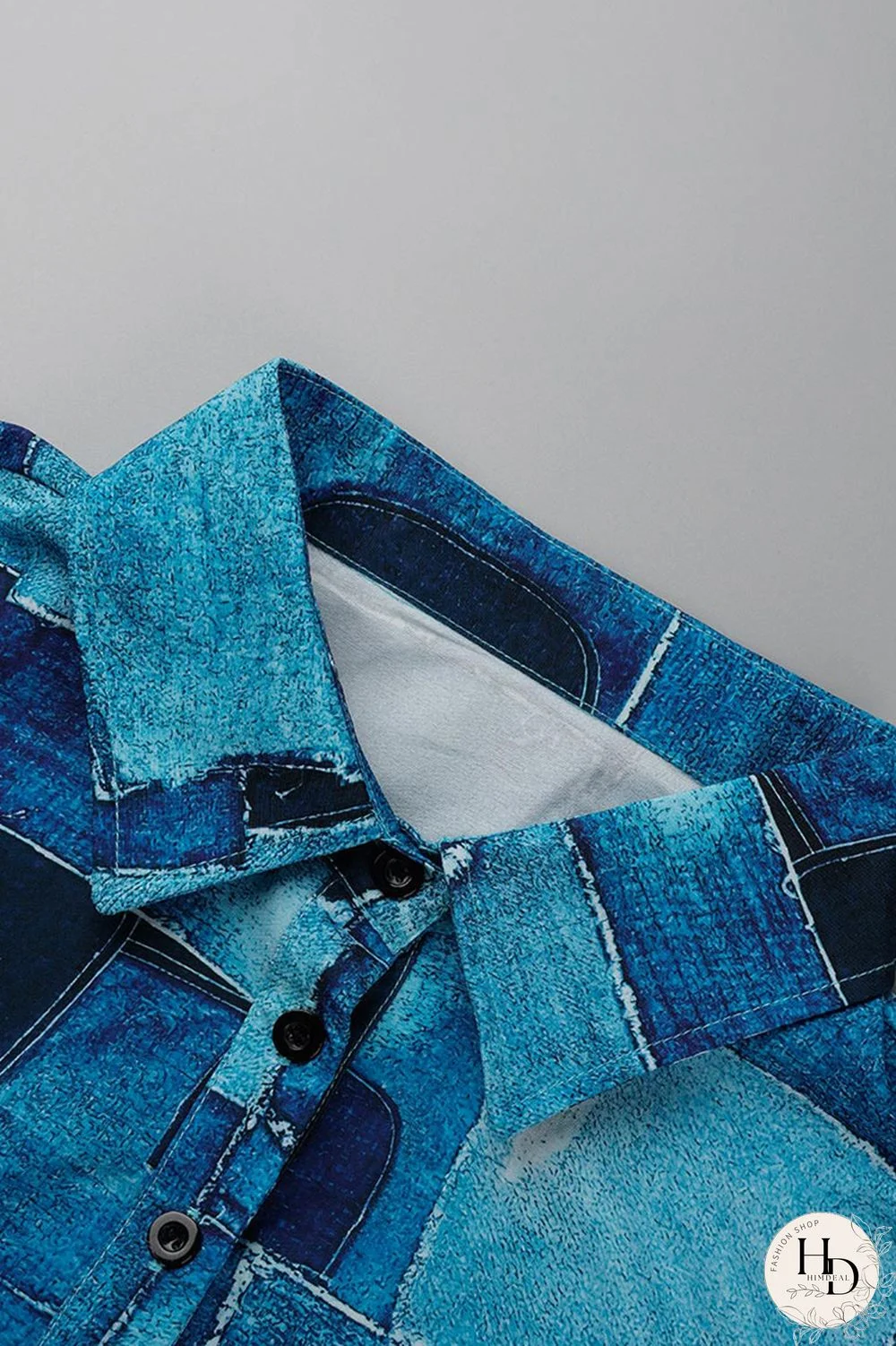 Camouflage Fashion Casual Print Patchwork Turndown Collar Shirt Dress