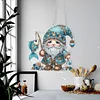 DIY Fishing Gnome Diamond Painting Single-sided Hanging Pendant