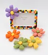Daisy Flower DIY Building Block Photo Frame Kit,Creative Handmade Assembled Photo Frame Handmade Craft Gift Home Tabletop Display Decor