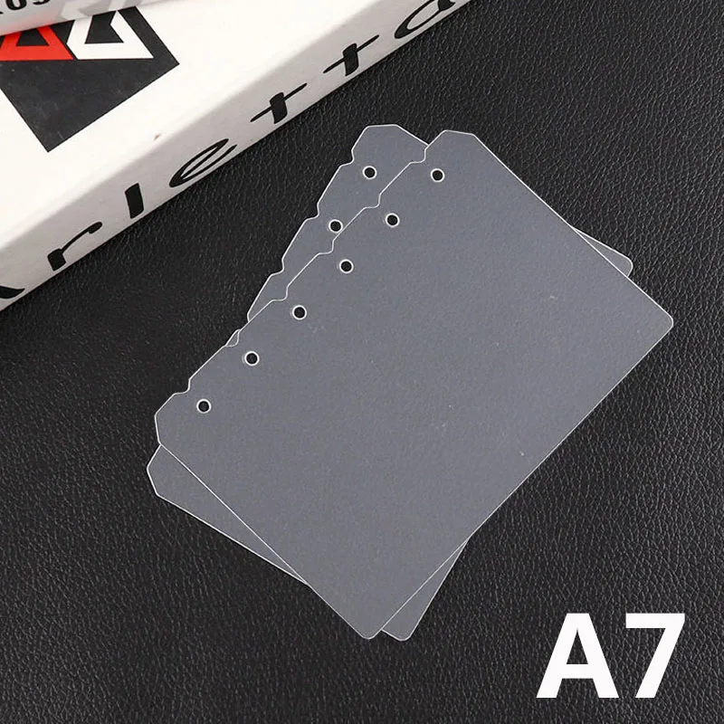 A4 B5 A5 A6 A7 2Pcs Loose-leaf Divider and Baffle PP Transparent Matte Loose-leaf Universal Notebook Divider Accessories