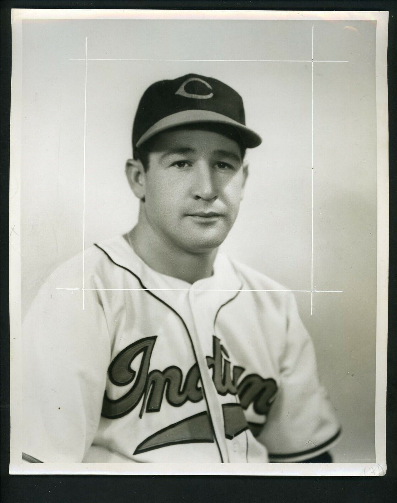 George Metkovitch 1947 Press Original Photo Poster painting Cleveland Indians