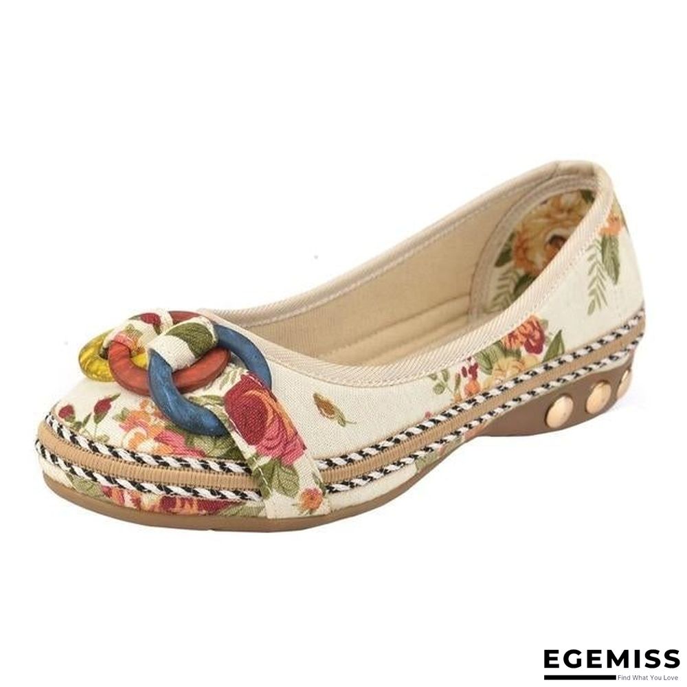 Bohemia Style Print Flats Shoes Plus Size Comfort Leisure Shoes | EGEMISS