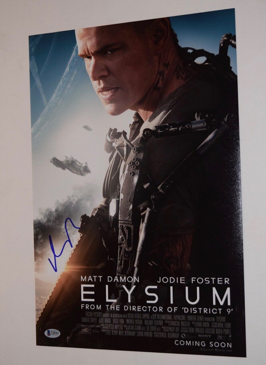 Matt Damon Signed Autographed 12x18 Photo Poster painting Poster ELYSIUM Beckett BAS COA