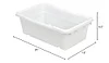 Buckhorn JL2516096800000 Jumbo Lug Plastic Nest and Cross Stack Akro-Tub Tote, (25-Inch x 16-Inch x 9-Inch), Natural/White