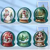 6Pcs Weihnachten Schneekugel - 5d DIY Handwerk Gru&szlig;karte