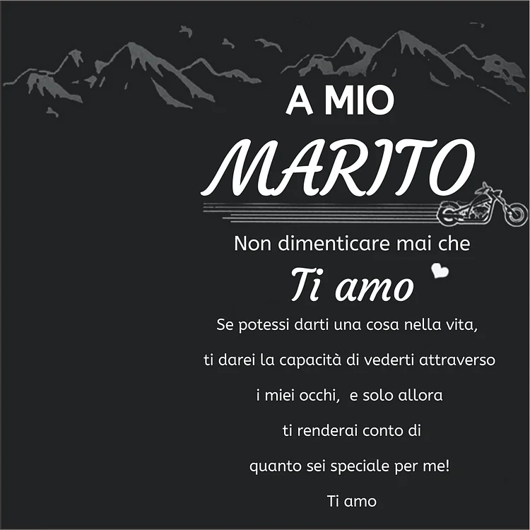 Carta regalo per mio marito - Non dimenticare mai che ti amo – IT