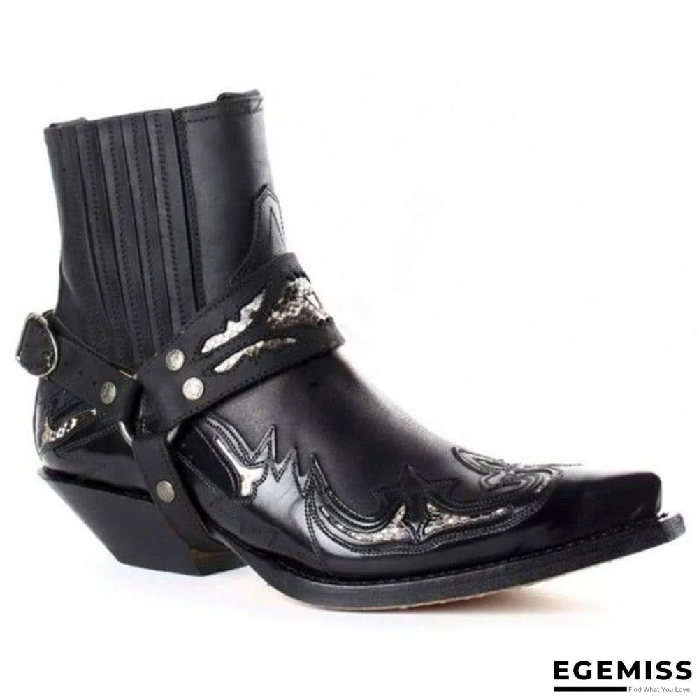 Manufacturer Direct Selling Men's Riding Boots with Low Heel Pointed Burnt Lace | EGEMISS