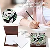Wooden DIY Panda Diamond Painting Kit Note Box with 160 Papers for Office Desk