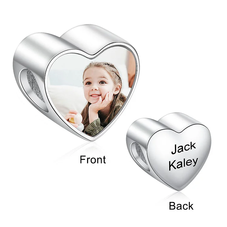 Personalized Heart-Shape Photo Charm