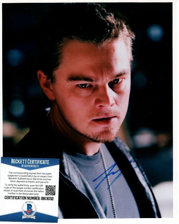 LEONARDO LEO DICAPRIO signed 8x10 THE DEPARTED BILLY Photo Poster painting Beckett BAS