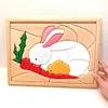Origin Village Woody Puzzle Ohara-so Wooden Toy Wooden Puzzle Rabbit Puzzle