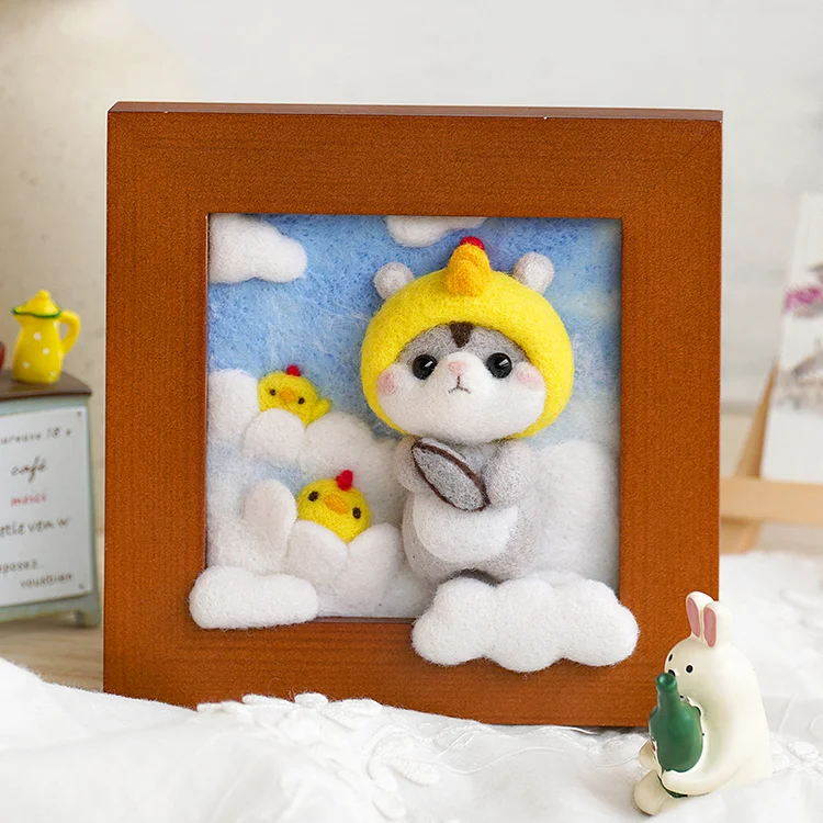 FeltingJoy - Animal Painting Needle Felting Kit - The Cloud Hamster