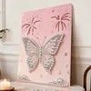 DIY Pearl Painting Butterfly for Home Wall Decor with Frame(40x30cm)