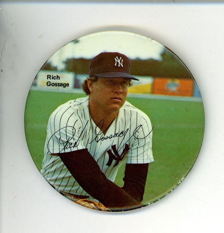 Rich Goose Gossage 1978 Vintage Photo Poster painting Button New York Yankees