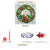 Framed Christmas Wreath - DIY Button Art Painting Kit for Creativity DIY Pearl Dot Crafts for Gift Home Wall Decor 30*30CM