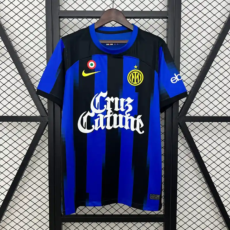 23/24 Inter Milan Soccer Jersey Home + Stadium Sponsor