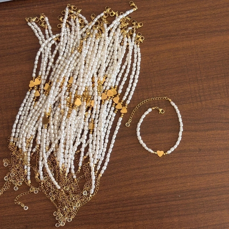 1 Piece 304 Stainless Steel Freshwater Pearl Freshwater Pearl Jewelry Sets