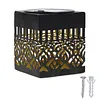 Solar Powered Deck Step Stair Lights Mandalas Theme Waterproof Fence Light Decorative Mandalas Lights for Garden Post Patio Backyard Yard Decor