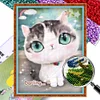 Bead Embroidery - Partial Printed 9CT Cartoon Cat(39x30 CM)